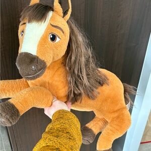 Spirit Plush Horse Toy - Tan and Brown